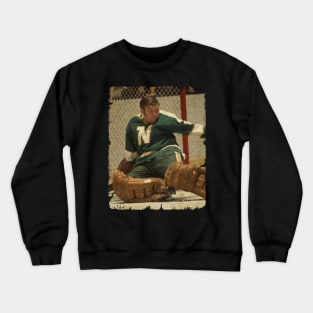 Gump Worsley, 1974 in Minnesota North Stars (107 GP) Crewneck Sweatshirt